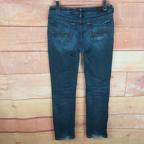 📣2/40$📣 SILVER Aiko mid straight stretch jeans size 29 - Picture 6 of 10